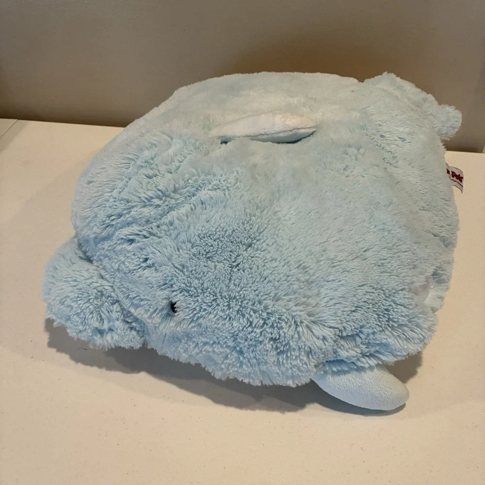 Pillow Pets Originals Blue Dolphin Squeaky 2010 Stuffed Plush Toy Blue‎ Lovey